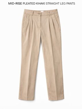 Denim&Co Beige Straight-Leg Chinos